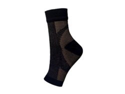 Calcetines de compresión antifatiga para soporte de tobillo, ideales para correr, ciclismo y baloncesto. Mdug (marrón, 1 par, L XL)