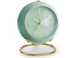 Reloj despertador analógico retro Yuysan con luz nocturna, silencioso, sin tictac, funciona a pilas, movimiento de cuarzo (verde)