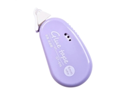 Rollo de cinta adhesiva de doble cara para manualidades, rollo adhesivo versátil, dispensador de cinta fácil de usar, modelo F morado GOKOCO