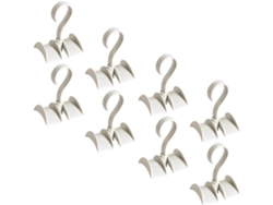 Estante Giratorio Mochilas Cinturones 8 Piezas Plástico Beige Multifuncional Ahorra Espacio Ideal Viajes