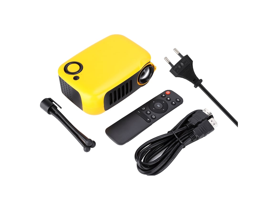 Projetor Portátil Mini Para Casa Com Resolução Hd 480*320 Amarelo Para Crianças