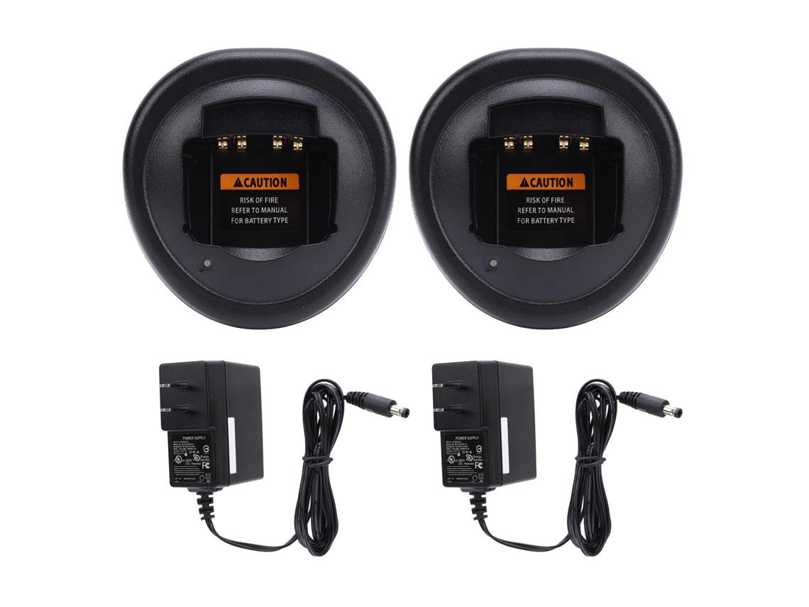 Cargador De Batería Para Radio Bidireccional (2 Unidades) Para Gp328 Gp388 Ht750 Ht1250 Ex500 Enchufe Estadounidense 100-240v Abs