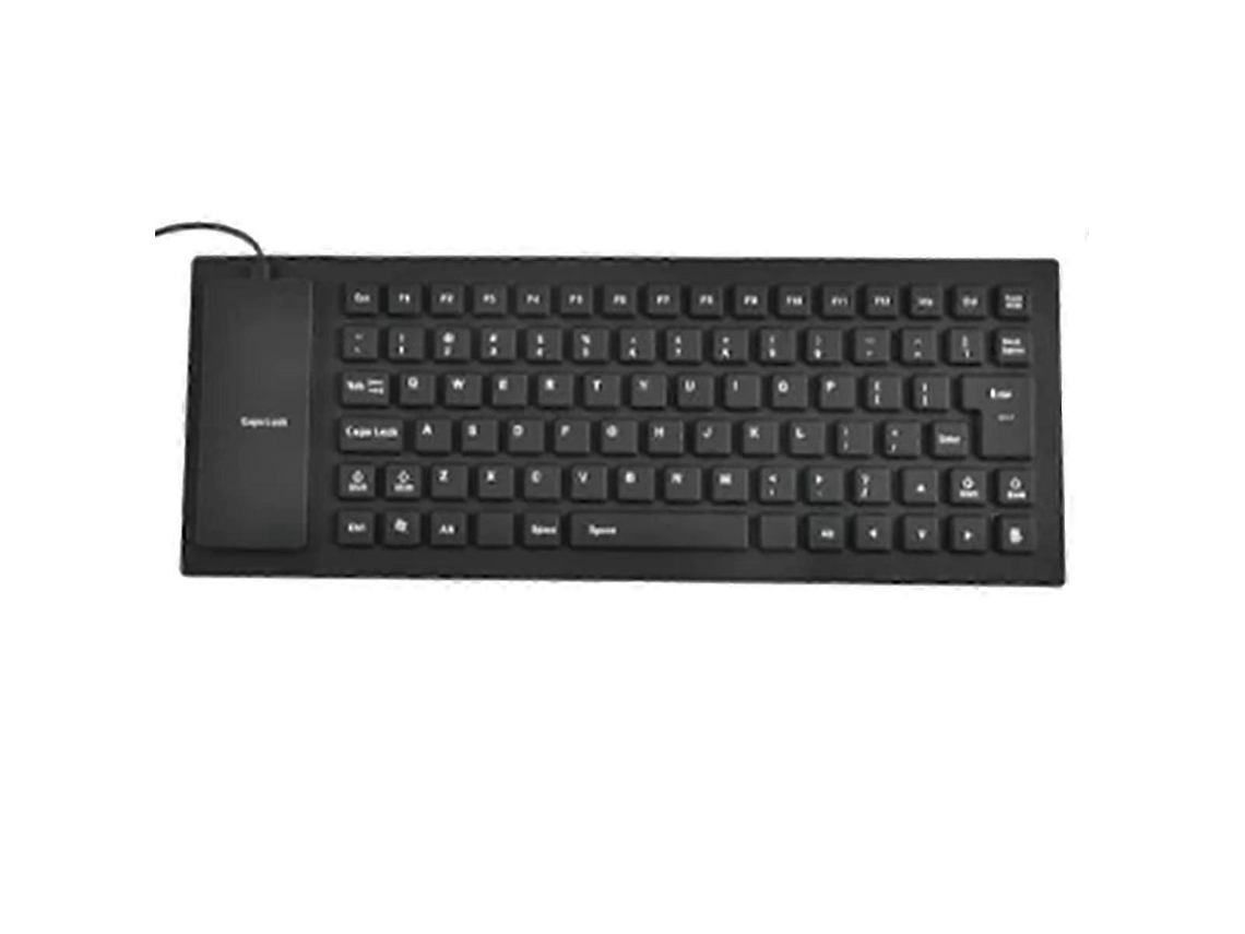 Teclado de silicona suave de 85 teclas para computadora, portátil, plegable, impermeable, con cable USB, para bicicleta eléctrica.