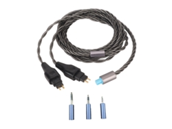 Cable De Audio De Cobre Plateado 3 En 1 De 2 Pines Para Auriculares Hd650, Hd660s, Hd6xx Y Hd600 - Gris Frío