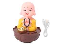 2026 Store-estátua De Buda Risueño Feliz Com Música Carga Usb Volume Ajustável Estilo Cartoon Amarela