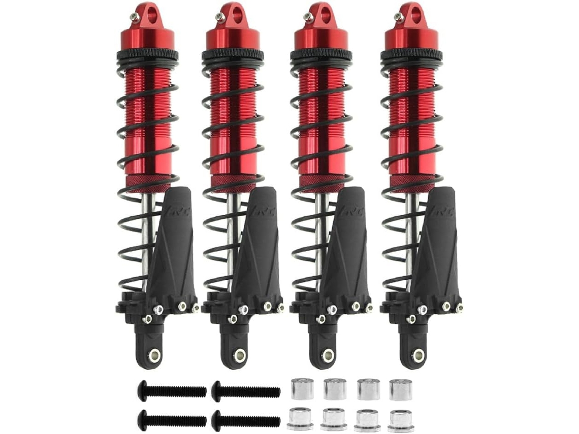 Amortiguador Rc - Metálico 110 Mm Para Axial Scx10 Axi03007 Rbx10 D90 Trx4 Coche Rojo