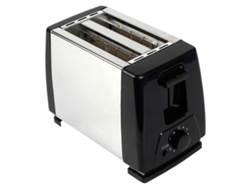 Tostadora 2 Rebanadas 800W , Control de Tostado y Recogemigas , Negro con Acero Inoxidable KLACK