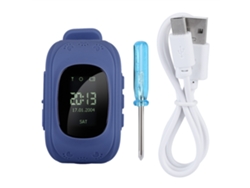 Reloj Telefónico Para Niños Antipérdida Llamada De Emergencia Pantalla Táctil Segura Azul Oscuro
