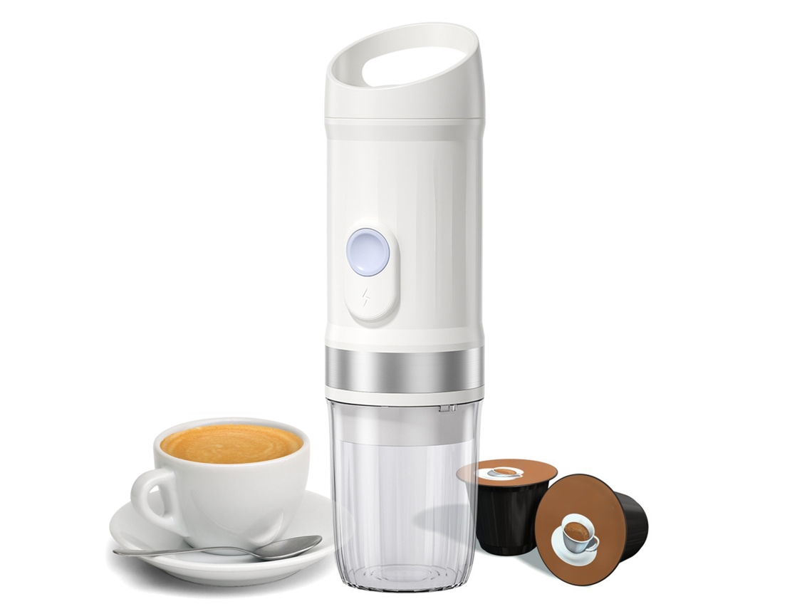 Cafetera espresso portátil con batería recargable y bomba de 20 bares