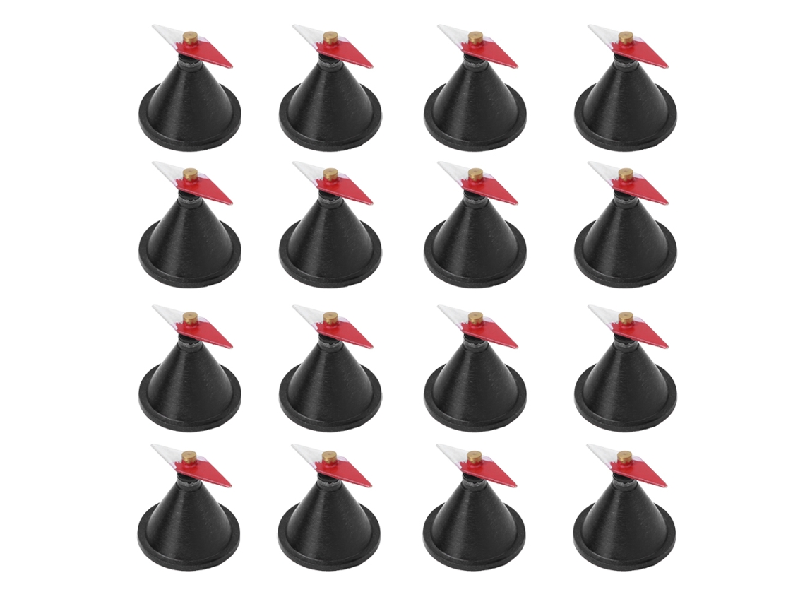 16 pequeñas agujas magnéticas con forma de diamante para experimentos y enseñanza de física.