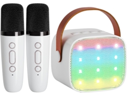 Mini máquina de Karaoke para niños y adultos Altavoz Bluetooth portátil con 2 micrófonos inalámbricos juguetes regalos de YEMAESRE