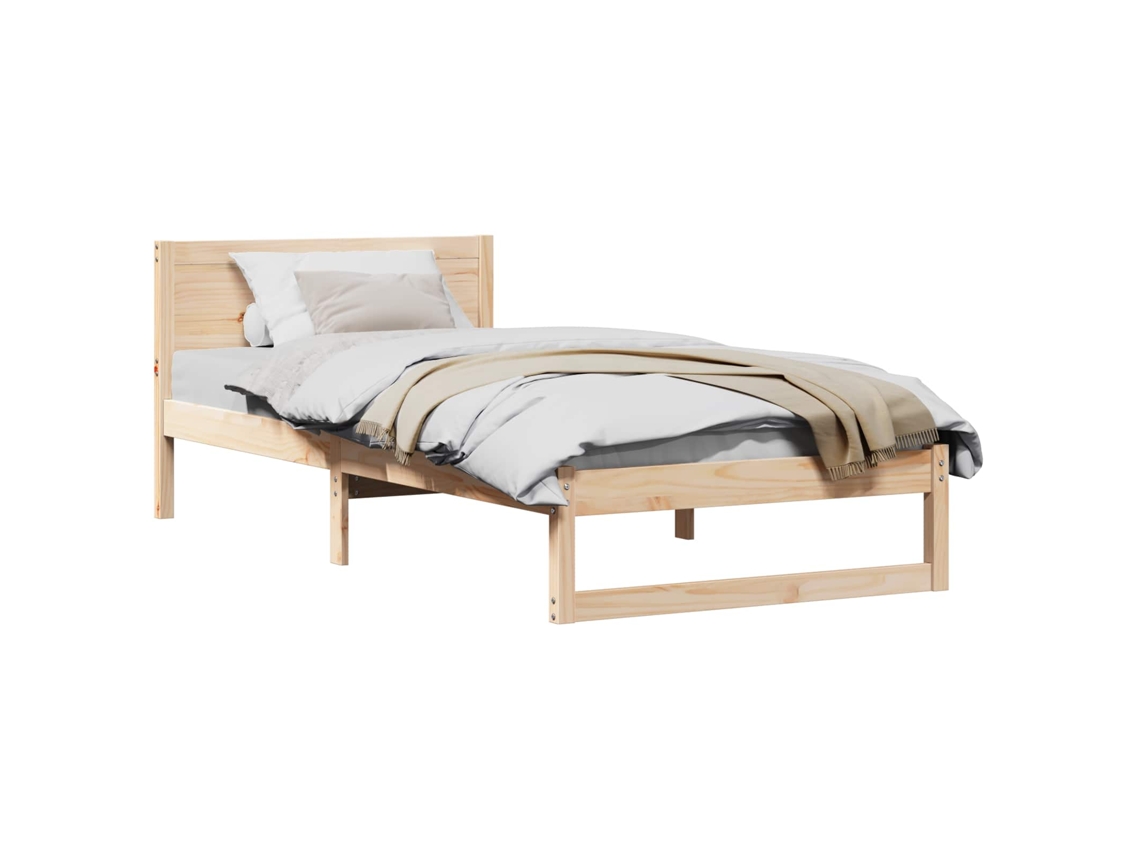 Maison Exclusive - Estructura De Cama Natural 90 X 190 Cm Madera De Pino Macizo
