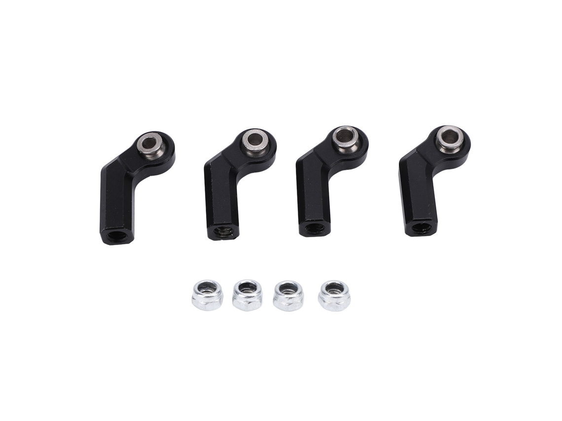 4 Rótulas Metálicas De 7,0 Mm De Diámetro Con Rosca M4 De Alta Precisión Para Coches Rc (color Negro)