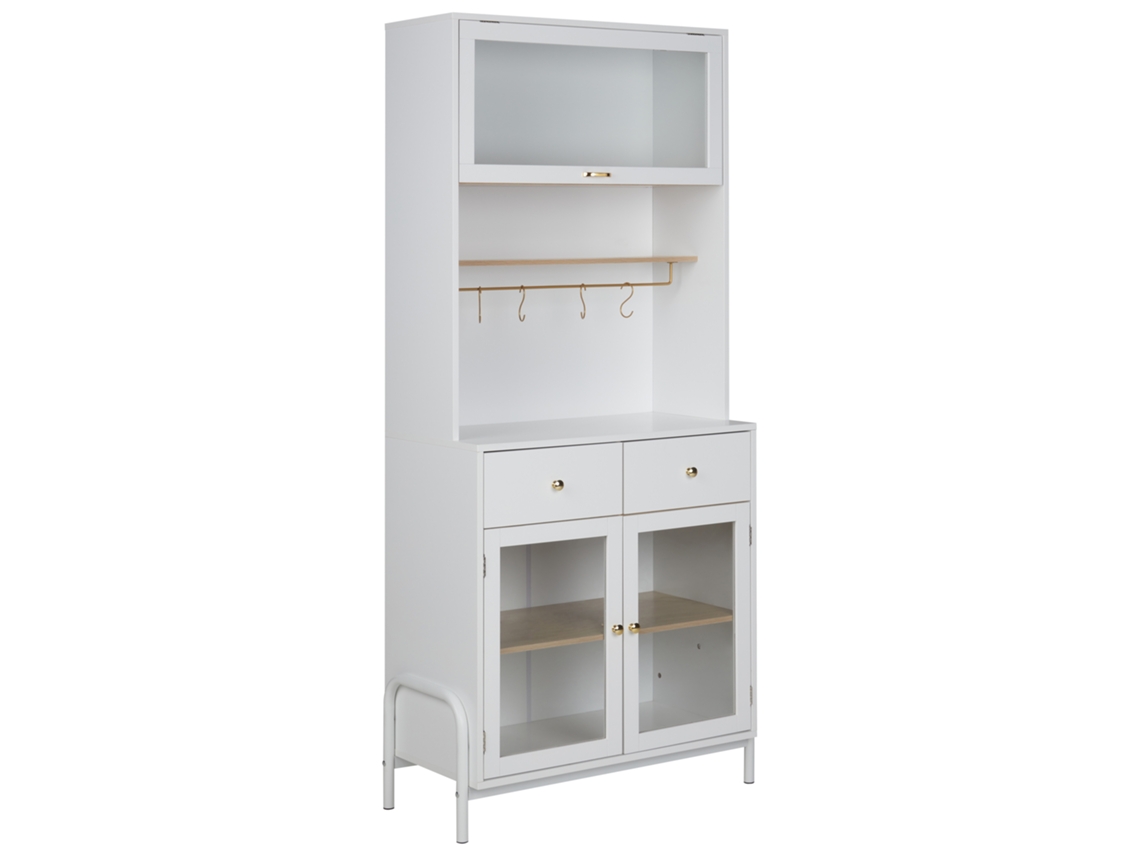 Vitrina BELIANI Parlin de MDF Blanco 78x40x180