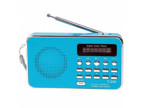 Receptor Portátil Usb Mini Estéreo Altavoz Fm Radio[Azul]