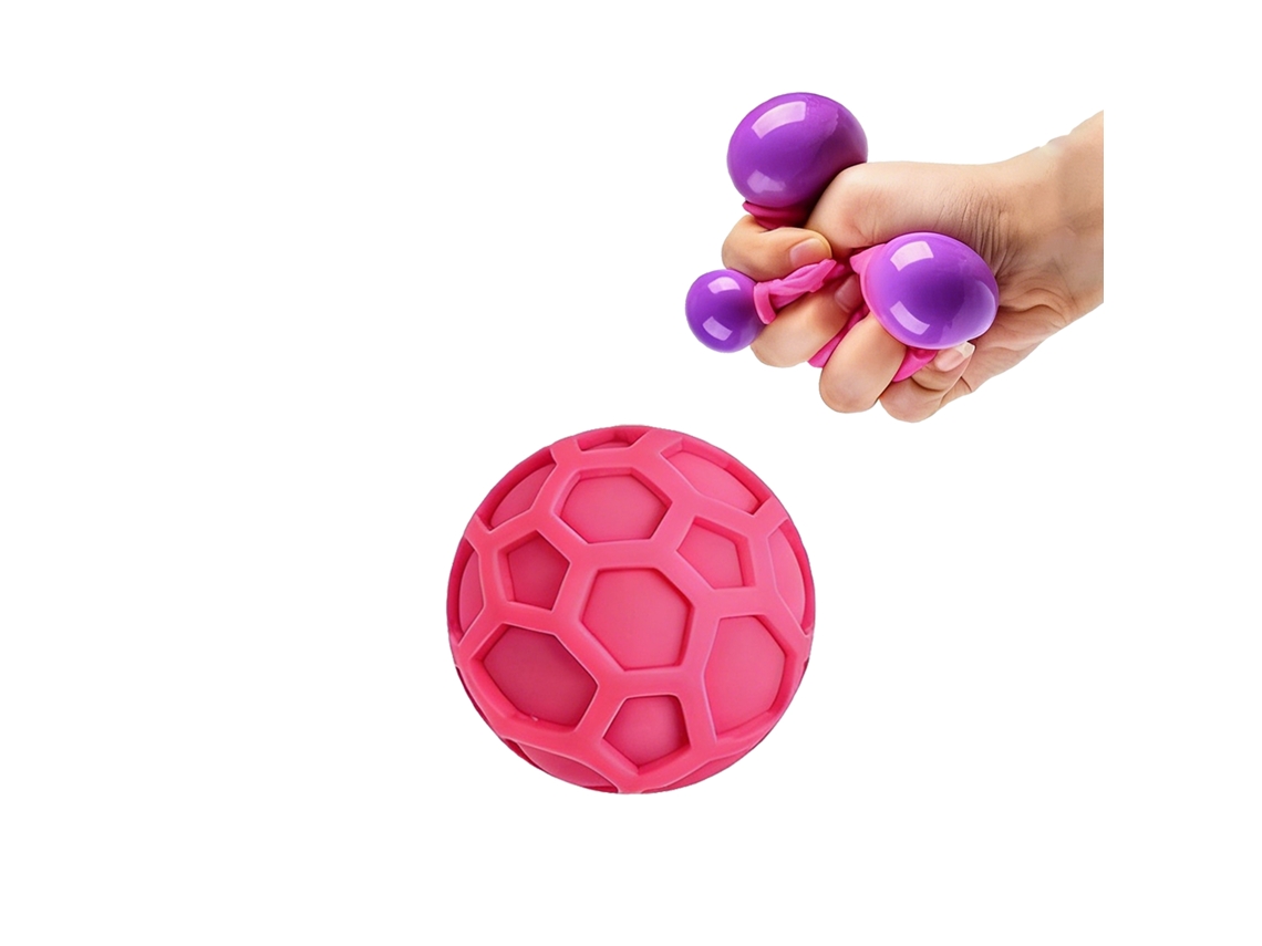 Pelota rosa antiestrés - Juguete de goma para niños