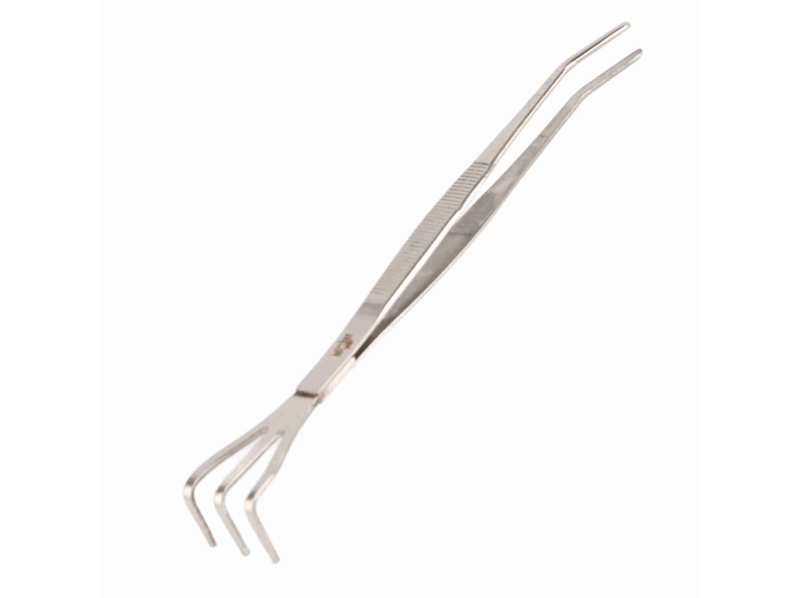 Pinzas Y Rastrillo Para Raíces De Bonsái 2 En 1 De Acero Inoxidable Con Mango Ergonómico.
