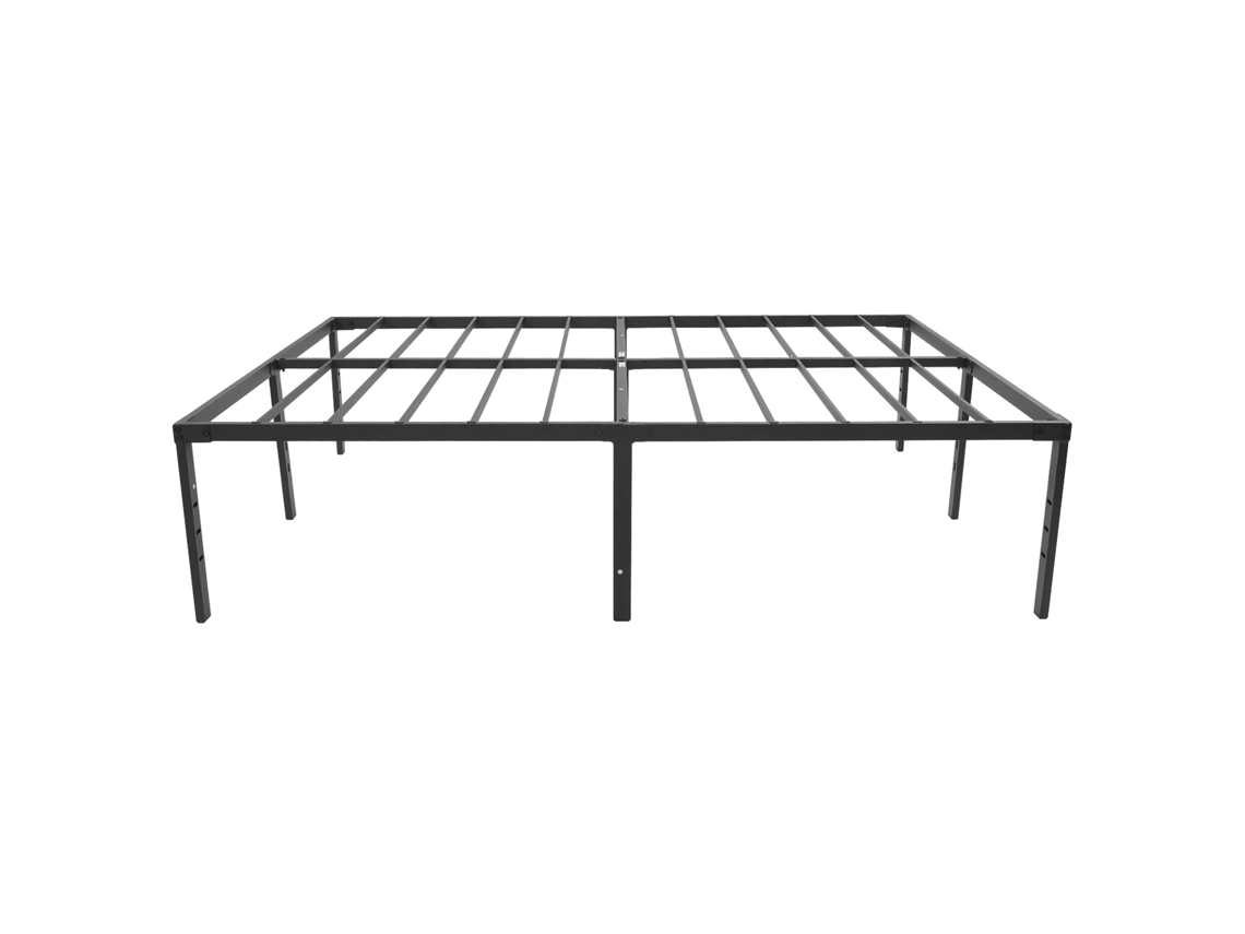 Estructura de cama de alta resistencia, diseño plegable, color negro.