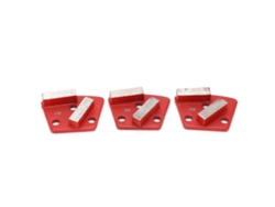 3pcs Zapatos De Esmerilado Diamante Trapezoidal Para Corte Agresivo De Concreto 2 Dientes Largos Rojo 30