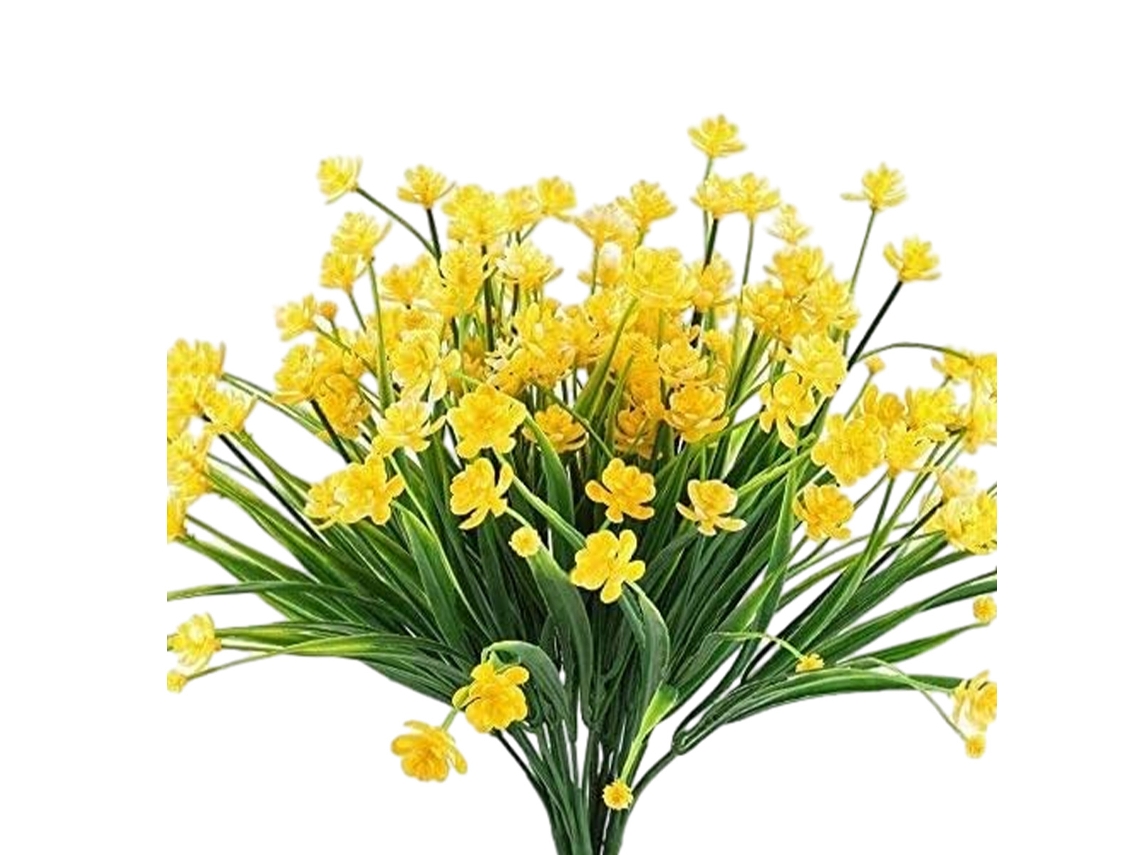 Flores artificiales, plantas de plástico resistentes a los rayos UV para decoración. KOFIHETY