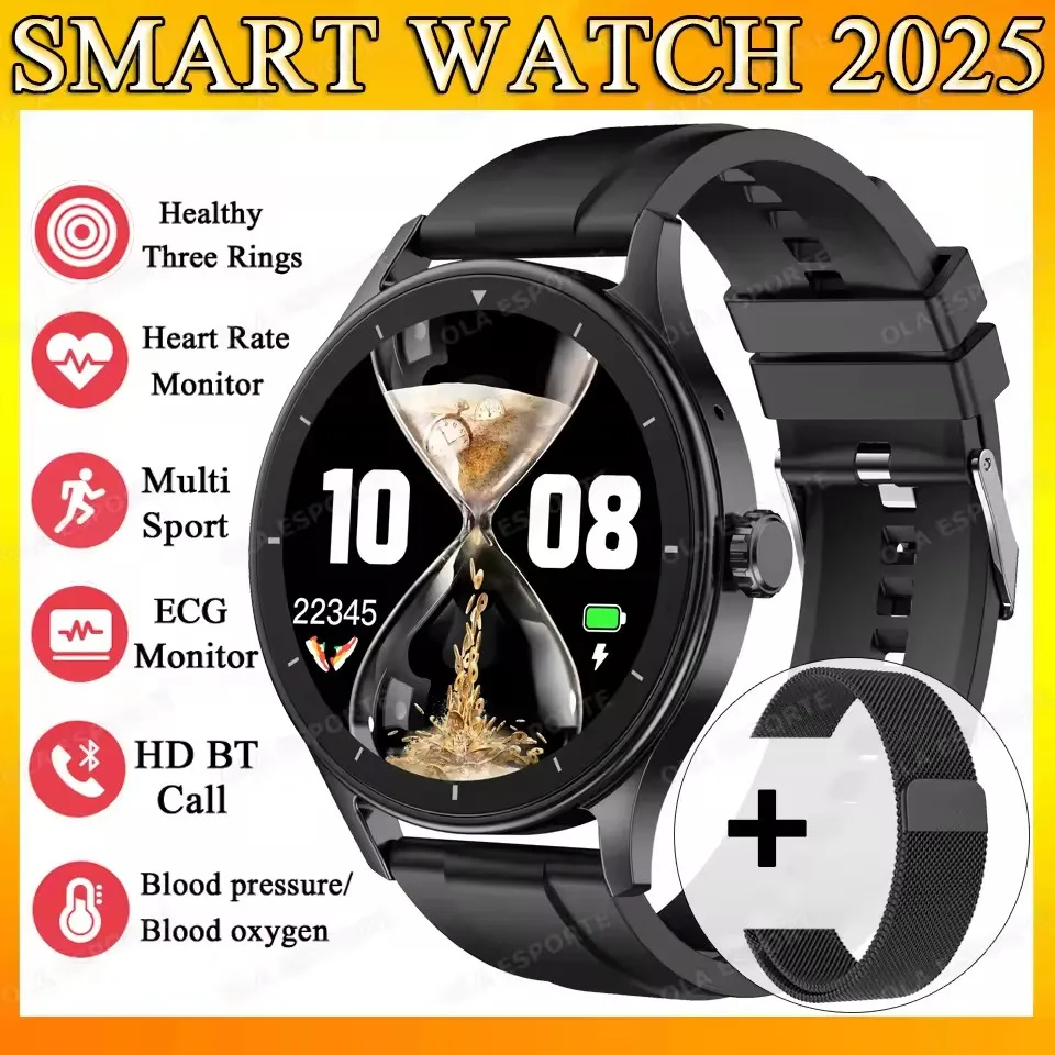 Bk22milanreloj Deportivo Para Hombre Con Monitor De Frecuencia Cardíaca, Resistente Al Agua, Compatible Con Android E Ios.