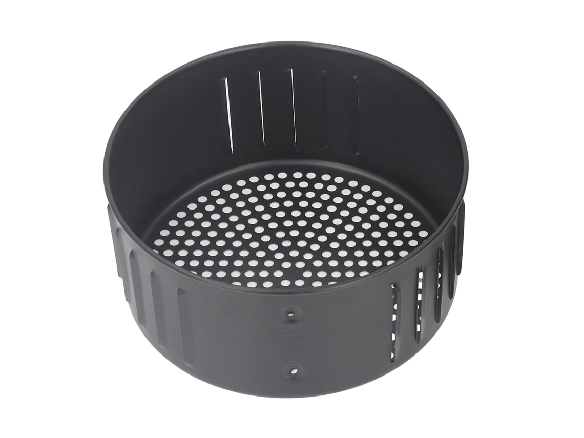 Cesta Para Freidora Reutilizable De Acero Antiadherente De 2,6 L Con Desagüe - Accesorio Universal - Negro