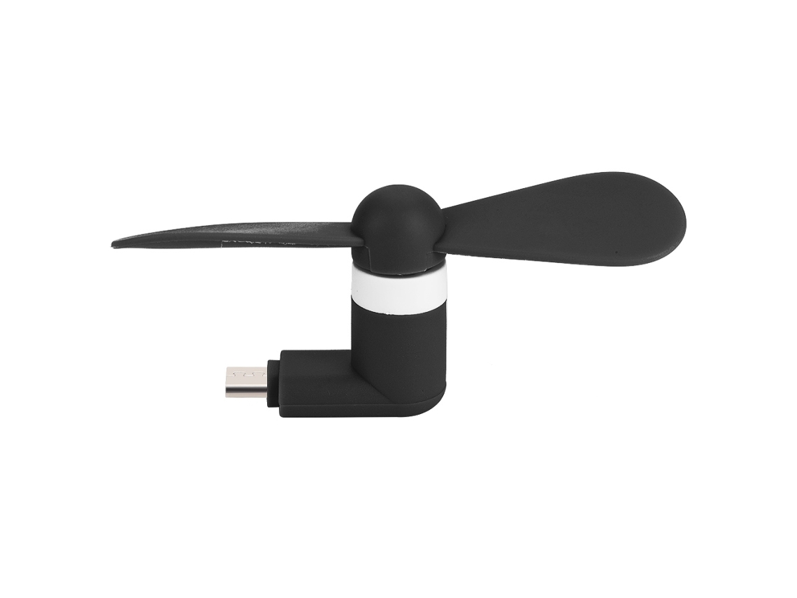 Mini Ventilador Portátil Ultra Silencioso Con Conexión Micro Usb Para Smartphones Android Otg (negro)