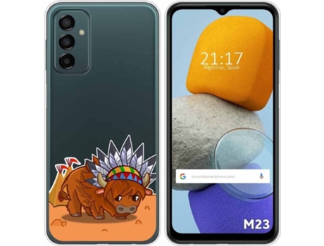 Carcasa para Samsung Galaxy M23 5G TUMUNDOSMARTPHONE Dibujos Transparente Bufalo Multicolor