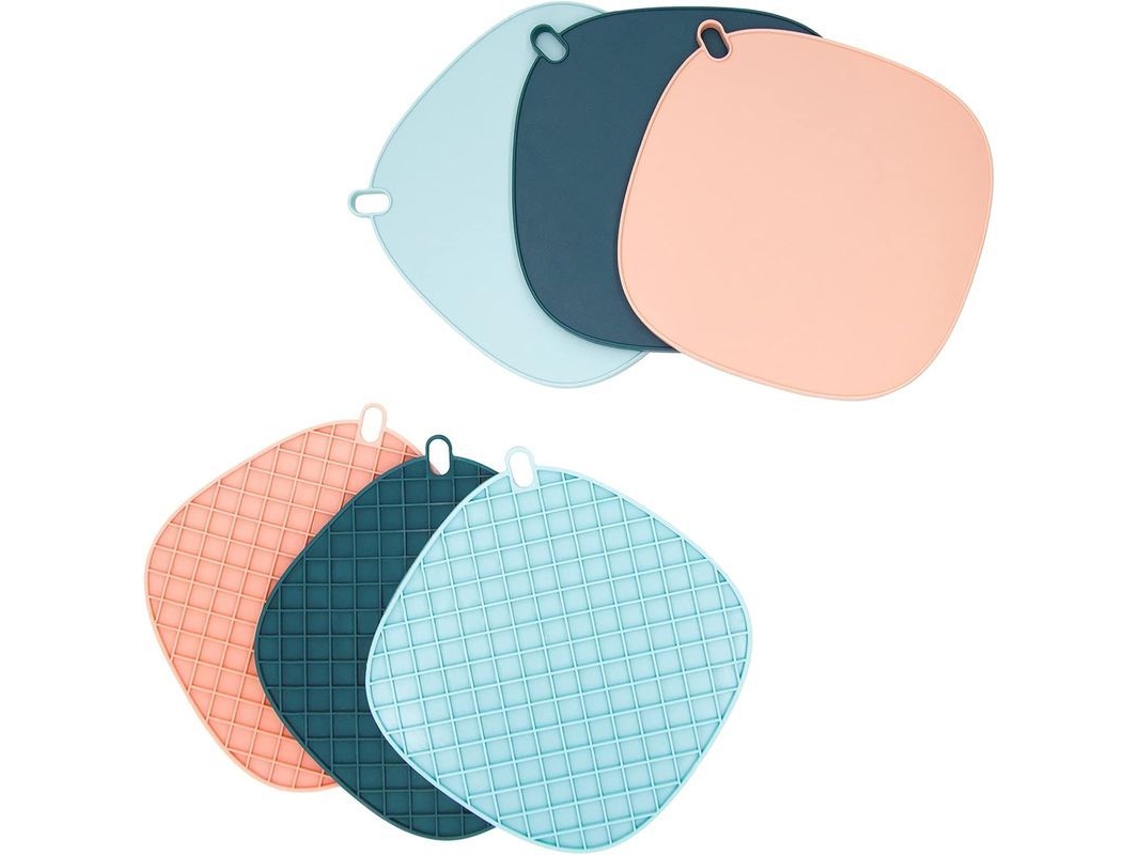 6 Protectores De Mesa De Silicona, Aislantes Del Calor, Antiadherentes, Para Tazas Y Platos Calientes.