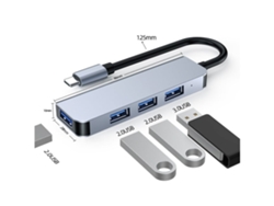 Hub Usb Con 1 Puerto Usb 3.0 Y 3 Puertos Usb 2