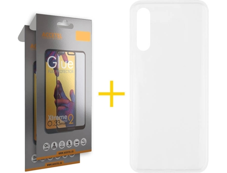 Carcasa + 2 Protectores de Pantalla Samsung A70 ACCETEL Full Transparente