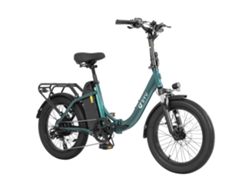 DYU C9 Bicicleta Eléctrica Plegable, 250W 48V 15.6Ah 150 km neumático 20x3.0 freno de aceite suspensión Shimano 7v. Verde.