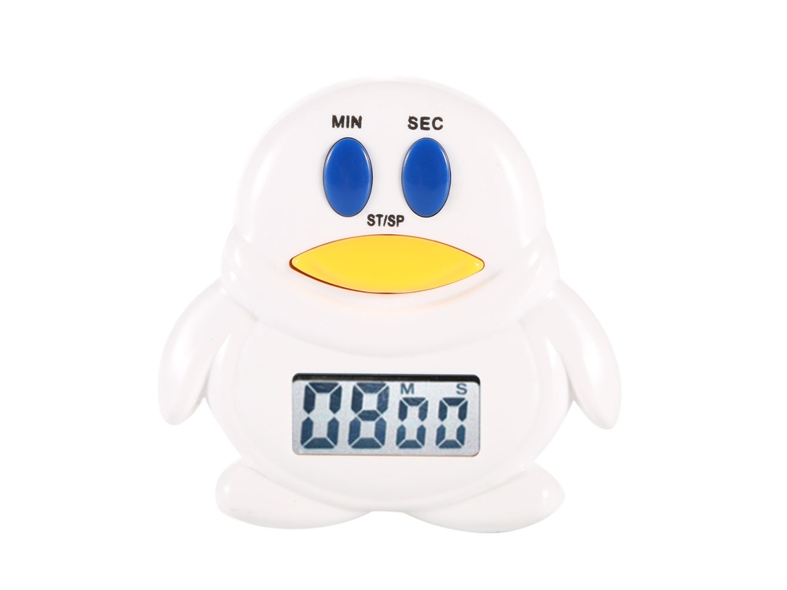 Temporizador De Cocina Digital Lcd Con Diseño De Pingüino Animado Para Cocinar Y Hornear, Con Temporizador De Cuenta Regresiva.