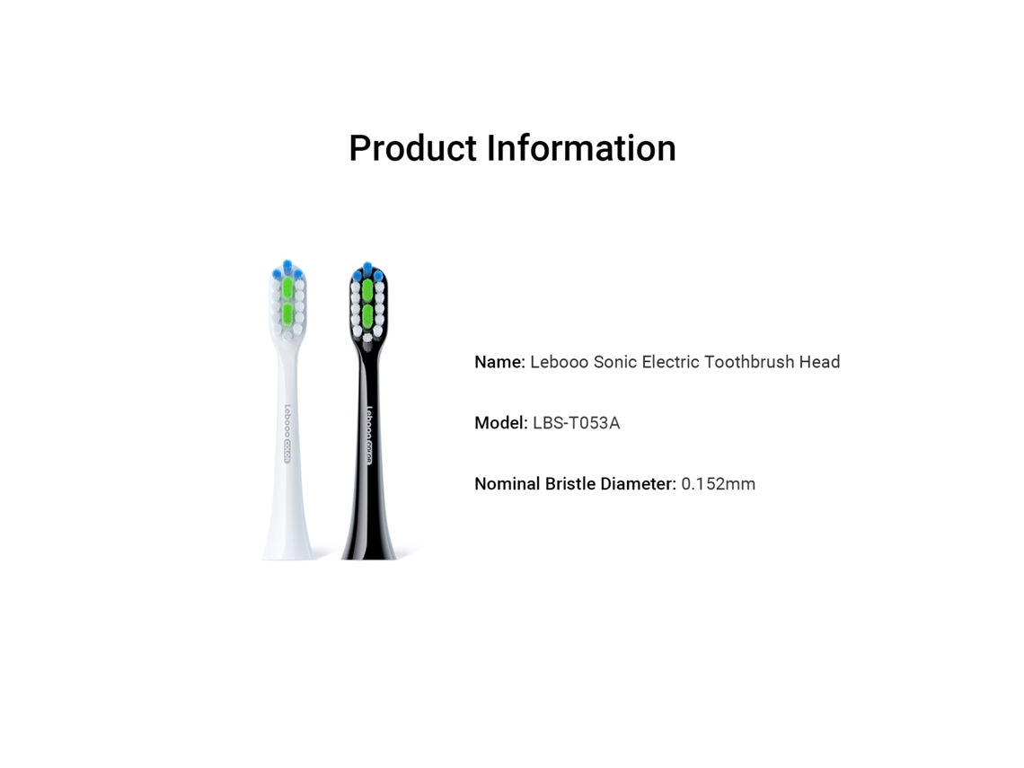 Cabezal De Repuesto Para Cepillo De Dientes Eléctrico Huawei Hilink Lebooo Sonic 2 Piezas Blanco
