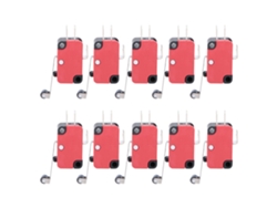 10 Piezas Interruptor De Límite Plástico Metal V-156-1c25 Con Rodillo De Bisagra Larga Para Control Industrial