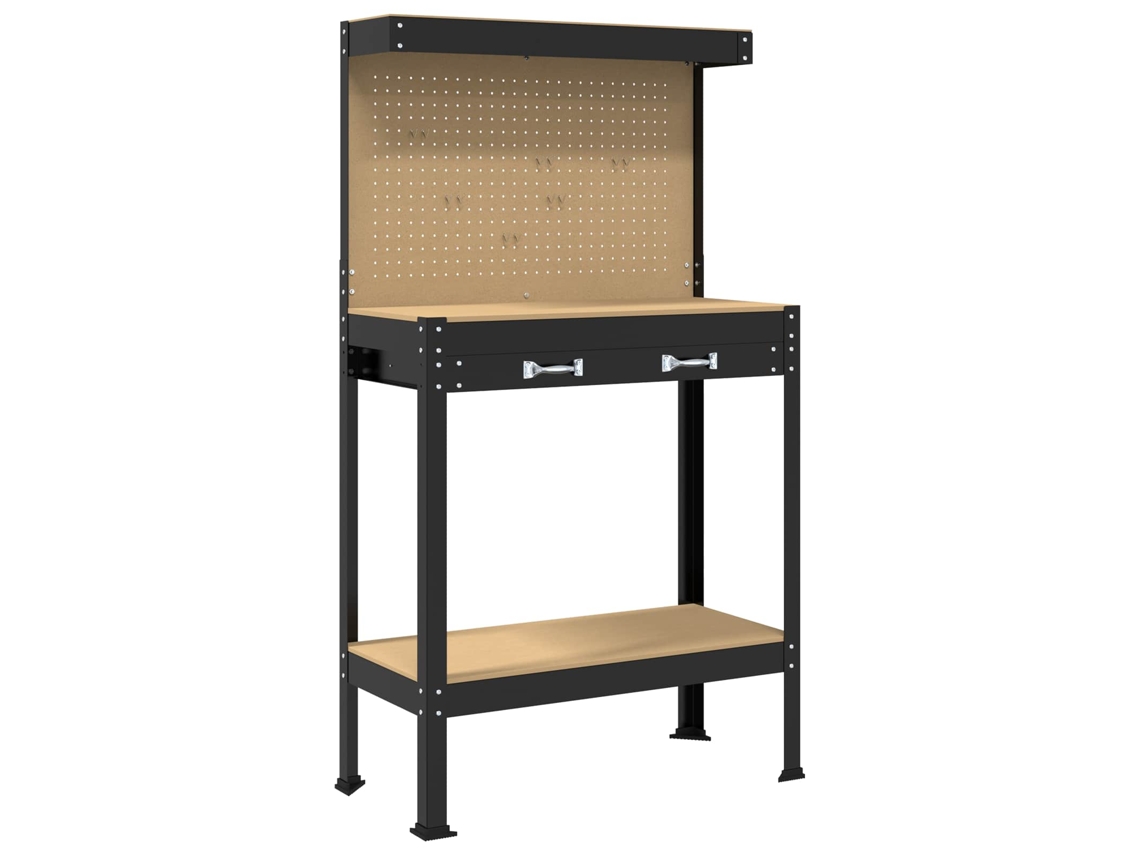 Bancos de trabajo negros MAISON EXCLUSIVE en madera procesada (81x41x145 cm)