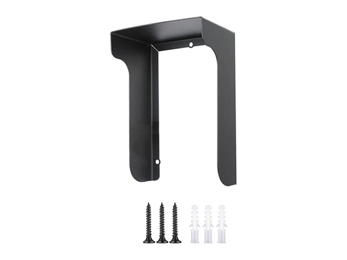 Cubierta Protectora Para Timbre Con Video - Carcasa Metálica Impermeable Y Antirreflejos - Resistente A La Lluvia - Soporte Negro