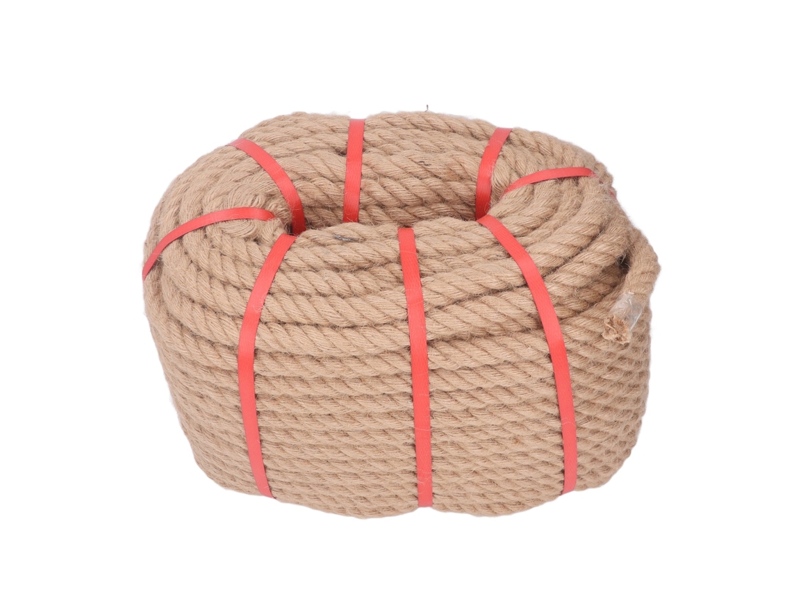 Cuerda de yute de 50 m y 20 mm, hilo de yute natural para manualidades y decoración del hogar.