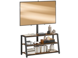 Mueble Para Tv Con Soporte Para Televisores De 32 A 70 Pulgadas, Estantes Abiertos, Ángulo Ajustable De 35°, 108 X 41 X 135 Cm, Marrón.