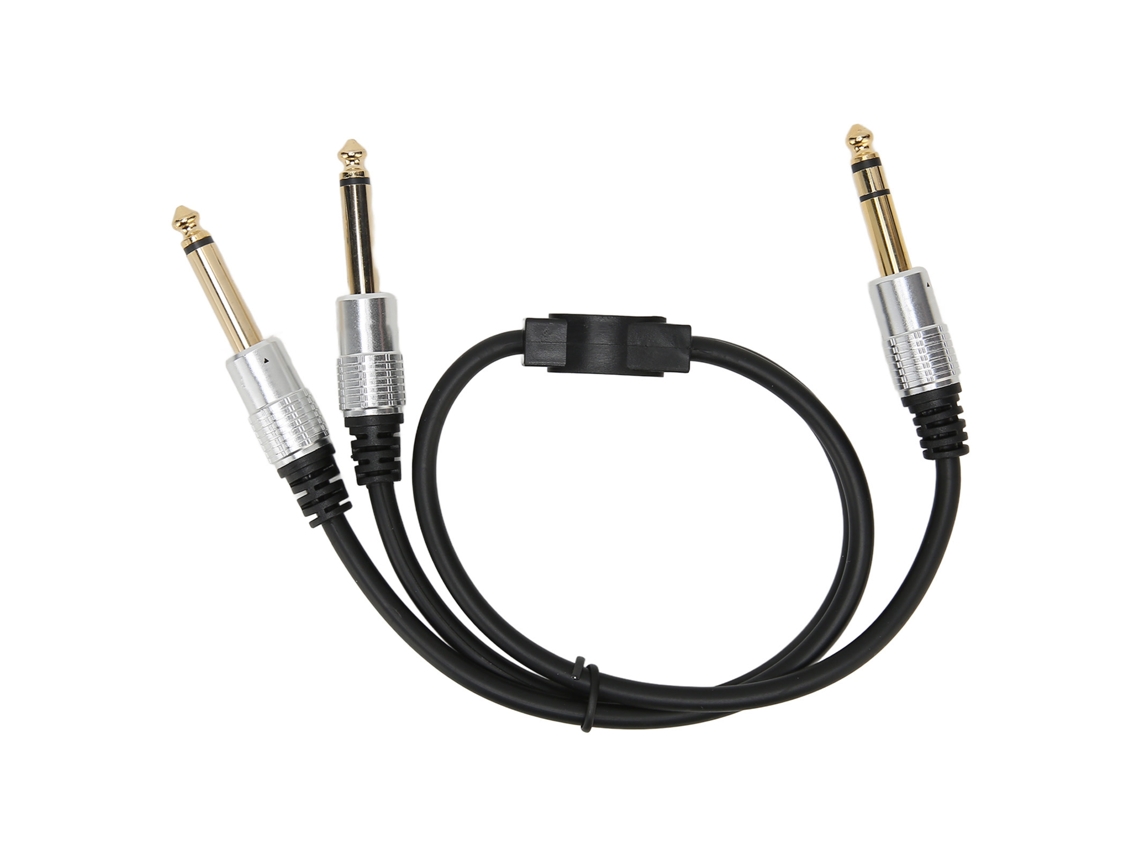 Cable Divisor En Y Estéreo Doble De 6,35 Mm Macho A Macho De 1/4 De Pulgada Para Amplificador, Micrófono Y Altavoz.