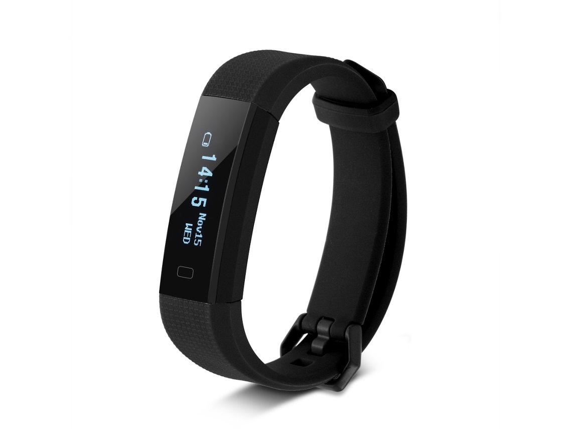 Pulsera Inteligente Monitor De Frecuencia Cardíaca Ip67 Resistente Al Agua Deportiva Fitness Bluetooth Negra