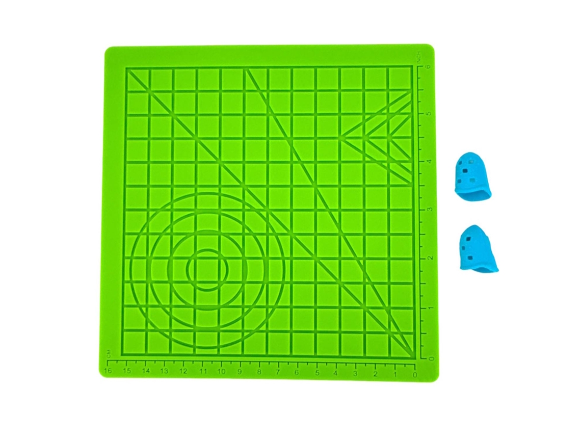 ILIKE S2 Almohadilla de Silicona de 18X18Cm para Bolígrafo de Impresión 3D Uso Seguro 2 Fundas para Dedos Verde