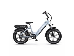 Bicicleta eléctrica Onesport OT08, motor de 500 W, batería de 48 V y 18 Ah, neumáticos de 20 pulgadas, frenos de disco, color gris