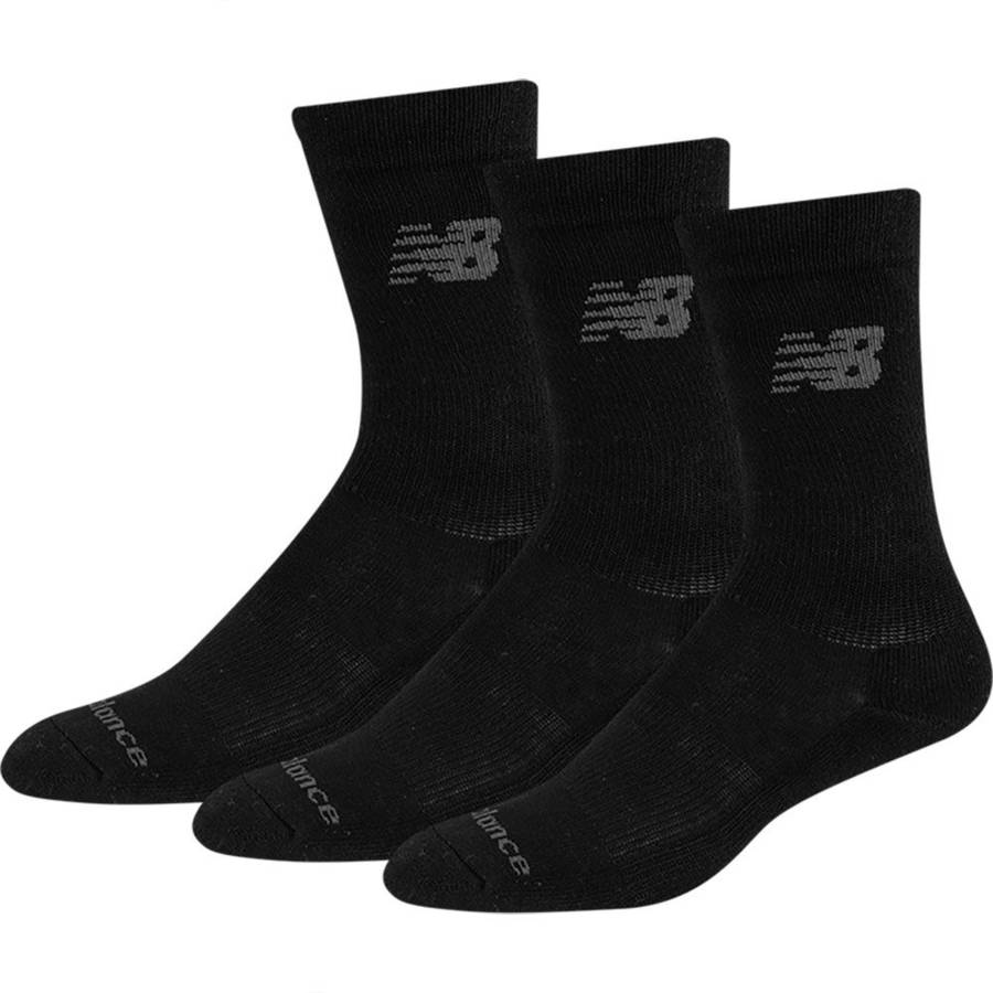 New Balance 3 pack crew calcetines unisex adulto de pares perfomance hombre sport cotton negro corrida 35 38