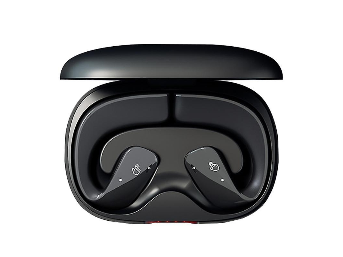Auriculares inalámbricos T22 TWS de oído abierto con conducción ósea, deportivos, Bluetooth y micrófono, color negro