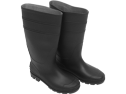 Botas De Chuva Masculinas De Cano Alto Em Pvc Preto, Tamanho 43, Calçados Impermeáveis.
