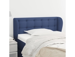 Cabecero De Tela Azul 93x23x78/88 Cm
