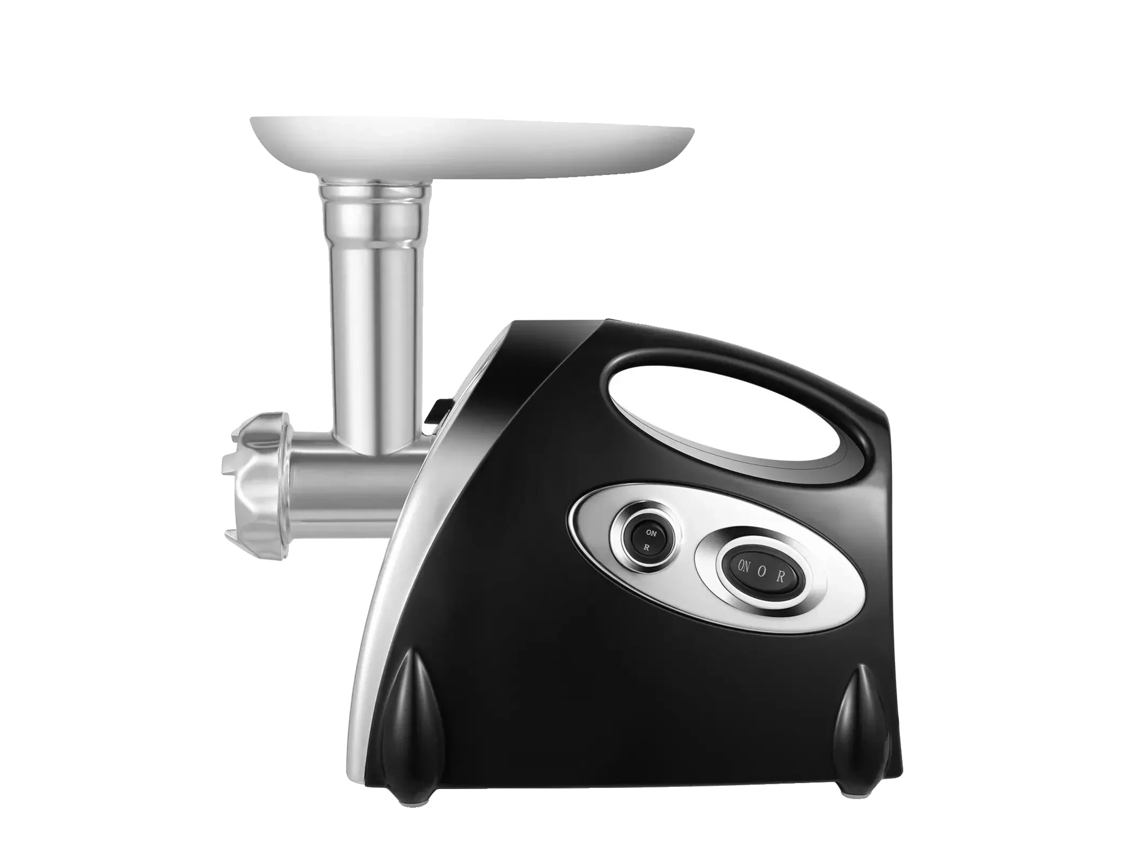Picadora de carne, potente rendimiento, diseño fácil de usar, 220 V, negra.