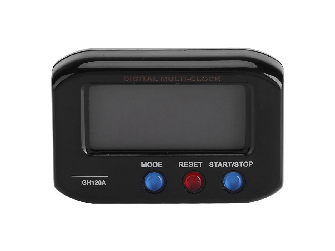 Reloj digital LCD portátil con alarma, retroiluminación y función de repetición para escritorio, coche y decoración del hogar (negro)