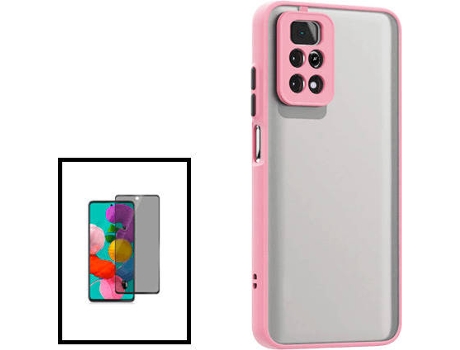 Kit Carcasa Trasera Protección Cámara + Protector de Pantalla Xiaomi Redmi Note 11 Pro 5G GIFT4ME Rosa